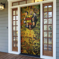 Black History Portrait Collage Door Cover Africa Empowering They Not Like Us Quote in Grunge Paint - Wonder Print Shop