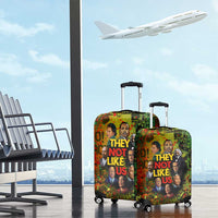 Black History Portrait Collage Luggage Cover Africa Empowering They Not Like Us Quote in Grunge Paint - Wonder Print Shop
