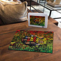 Black History Portrait Collage Puzzle Africa Empowering They Not Like Us Quote in Grunge Paint - Wonder Print Shop