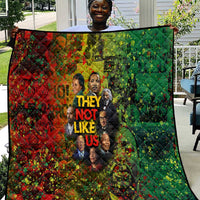 Black History Portrait Collage Quilt Africa Empowering They Not Like Us Quote in Grunge Paint - Wonder Print Shop
