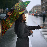 Black History Portrait Collage Umbrella Africa Empowering They Not Like Us Quote in Grunge Paint - Wonder Print Shop