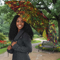 Black History Portrait Collage Umbrella Africa Empowering They Not Like Us Quote in Grunge Paint - Wonder Print Shop