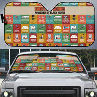 Everyday Genius Powered by Black Minds Auto Sun Shade with Colorful Invention Icons Pattern - Wonder Print Shop