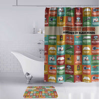 Everyday Genius Powered by Black Minds Bathroom Set with Colorful Invention Icons Pattern - Wonder Print Shop