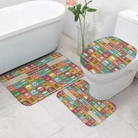 Everyday Genius Powered by Black Minds Bathroom Set with Colorful Invention Icons Pattern - Wonder Print Shop