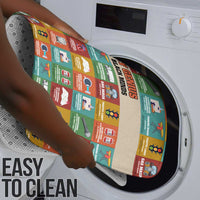 Everyday Genius Powered by Black Minds Bathroom Set with Colorful Invention Icons Pattern - Wonder Print Shop