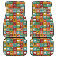 Everyday Genius Powered by Black Minds Car Mats with Colorful Invention Icons Pattern - Wonder Print Shop
