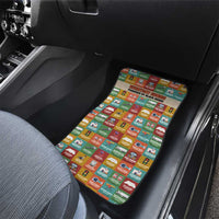 Everyday Genius Powered by Black Minds Car Mats with Colorful Invention Icons Pattern - Wonder Print Shop