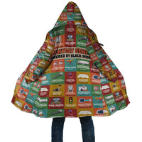 Everyday Genius Powered by Black Minds Cloak with Colorful Invention Icons Pattern - Wonder Print Shop