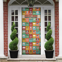Everyday Genius Powered by Black Minds Door Cover with Colorful Invention Icons Pattern - Wonder Print Shop