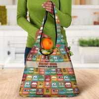 Everyday Genius Powered by Black Minds Grocery Bag with Colorful Invention Icons Pattern - Wonder Print Shop