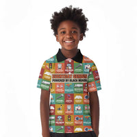 Everyday Genius Powered by Black Minds Kid Polo Shirt with Colorful Invention Icons Pattern - Wonder Print Shop