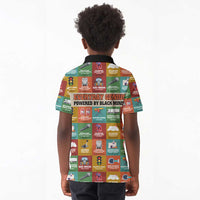 Everyday Genius Powered by Black Minds Kid Polo Shirt with Colorful Invention Icons Pattern - Wonder Print Shop