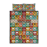 Everyday Genius Powered by Black Minds Quilt Bed Set with Colorful Invention Icons Pattern - Wonder Print Shop