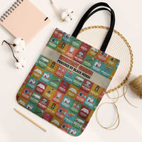 Everyday Genius Powered by Black Minds Tote Bag with Colorful Invention Icons Pattern - Wonder Print Shop