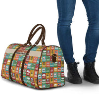 Everyday Genius Powered by Black Minds Travel Bag with Colorful Invention Icons Pattern - Wonder Print Shop