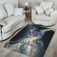 Hesat Celestial Cow Egyptian Area Rug with Mythic Sky Motif in Cosmic Theme