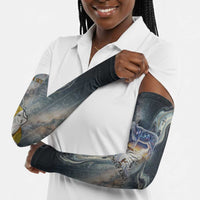 Hesat Celestial Cow Egyptian Arm Sleeves with Mythic Sky Motif in Cosmic Theme