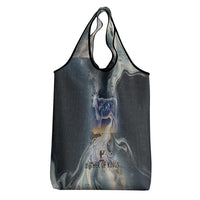 Hesat Celestial Cow Egyptian Grocery Bag with Mythic Sky Motif in Cosmic Theme