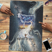 Hesat Celestial Cow Egyptian Puzzle with Mythic Sky Motif in Cosmic Theme