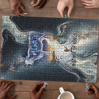 Hesat Celestial Cow Egyptian Puzzle with Mythic Sky Motif in Cosmic Theme