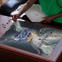 Hesat Celestial Cow Egyptian Puzzle with Mythic Sky Motif in Cosmic Theme