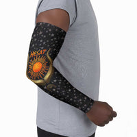 Hesat Solar Horn Symbol Arm Sleeves Egyptian Cosmic Cow in Starry Milky Way