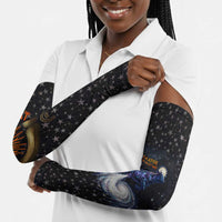 Hesat Solar Horn Symbol Arm Sleeves Egyptian Cosmic Cow in Starry Milky Way