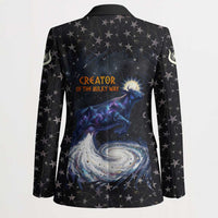 Hesat Solar Horn Symbol Blazer Egyptian Cosmic Cow in Starry Milky Way