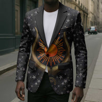 Hesat Solar Horn Symbol Blazer Egyptian Cosmic Cow in Starry Milky Way