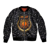 Hesat Solar Horn Symbol Bomber Jacket Egyptian Cosmic Cow in Starry Milky Way