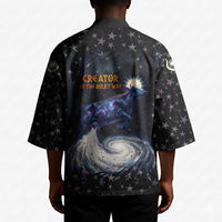 Hesat Solar Horn Symbol Kimono Egyptian Cosmic Cow in Starry Milky Way