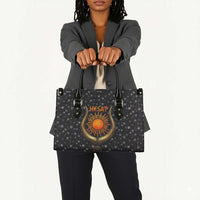 Hesat Solar Horn Symbol Leather Bag Egyptian Cosmic Cow in Starry Milky Way