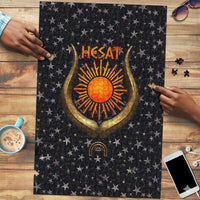 Hesat Solar Horn Symbol Puzzle Egyptian Cosmic Cow in Starry Milky Way