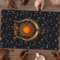 Hesat Solar Horn Symbol Puzzle Egyptian Cosmic Cow in Starry Milky Way