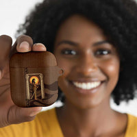 Imenet Sunlit Temple Columns AirPods Case with Ancient Egyptian Offering Scene