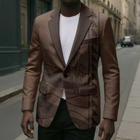 Imenet Sunlit Temple Columns Blazer with Ancient Egyptian Offering Scene