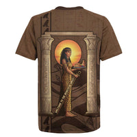 Imenet Sunlit Temple Columns Rugby Jersey with Ancient Egyptian Offering Scene