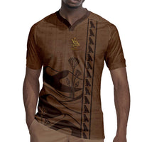 Imenet Sunlit Temple Columns Rugby Jersey with Ancient Egyptian Offering Scene