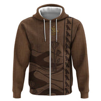 Imenet Sunlit Temple Columns Zip Hoodie with Ancient Egyptian Offering Scene