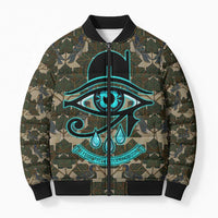 Imentet Egyptian Bomber Puffer Jacket with Eye of Horus and Eternal Tree in Afterlife