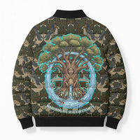 Imentet Egyptian Bomber Puffer Jacket with Eye of Horus and Eternal Tree in Afterlife