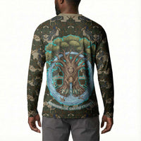 Imentet Egyptian Button Sweatshirt with Eye of Horus and Eternal Tree in Afterlife
