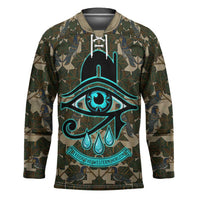 Imentet Egyptian Hockey Jersey with Eye of Horus and Eternal Tree in Afterlife