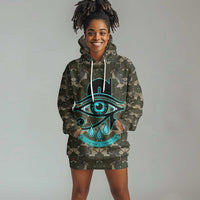 Imentet Egyptian Hoodie Dress with Eye of Horus and Eternal Tree in Afterlife