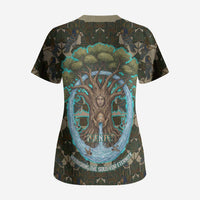 Imentet Egyptian Scrub Top with Eye of Horus and Eternal Tree in Afterlife