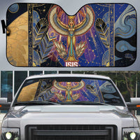 Isis Ankh Symbol Auto Sun Shade with Celestial Wings in Ancient Egyptian Cosmic