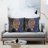Isis Ankh Symbol Pillow Cover with Celestial Wings in Ancient Egyptian Cosmic