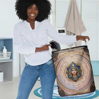Isis Laundry Basket with Falcon Symbol and Sacred Geometry in Egyptian