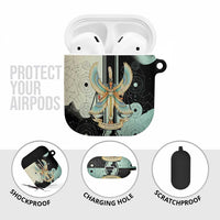 Ma’at Feather Egyptian AirPods Case with Scales Symbolizing Truth and Cosmic Balance